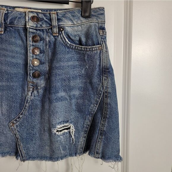 WE THE FREE Distressed Denim Skirt - Picture 3 of 10